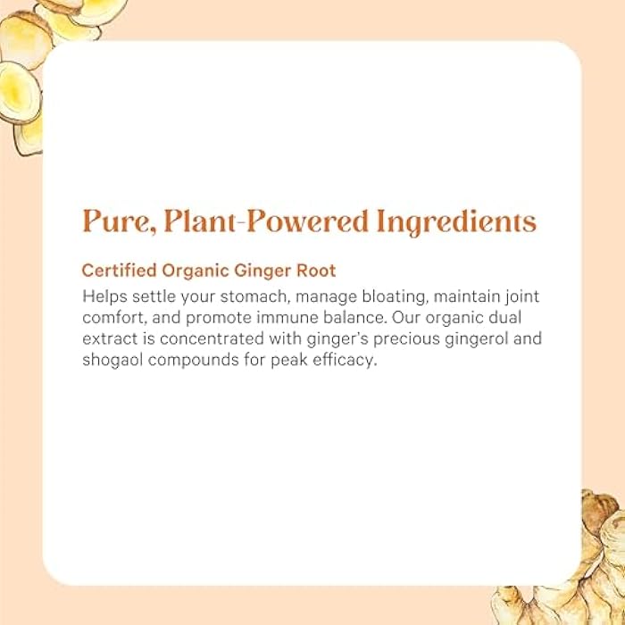 PURE SYNERGY SuperPure Ginger Extract | Organic Ginger Extract Digestive Supplement | for Stomach and Joint Support (60 Capsules) - Image 5