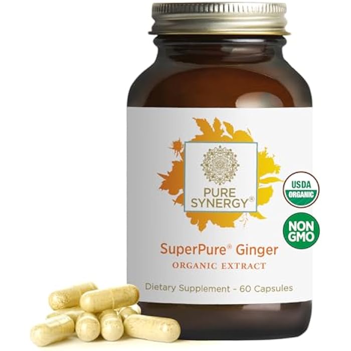 PURE SYNERGY SuperPure Ginger Extract | Organic Ginger Extract Digestive Supplement | for Stomach and Joint Support (60 Capsules) - Image 1