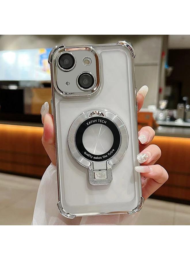 S-TOP Case For iPhone 14 Plus Ultra-thin Electroplated Holder Magsafe Phone Case - Image 1