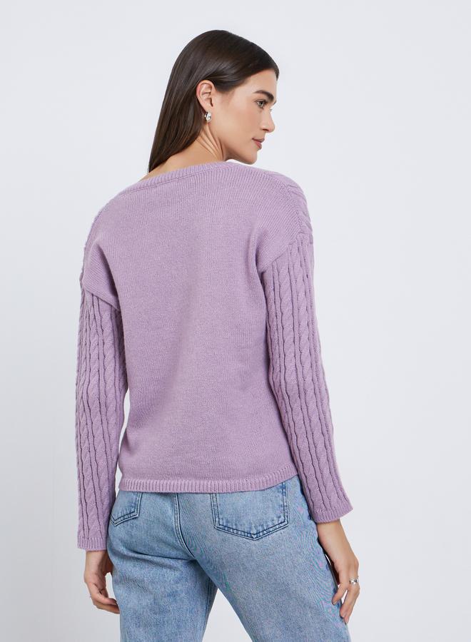 ستايلي سويتر كاجوال بتفاصيل محبوكة - Image 5