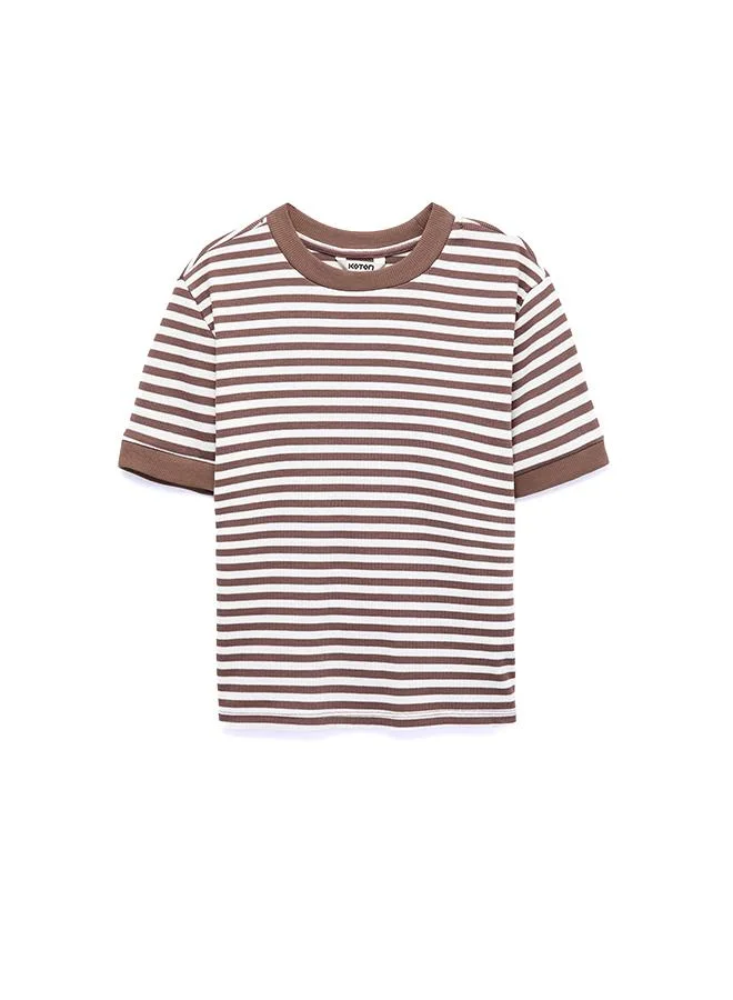Koton  Striped Ringer T-Shirt for Women | Best Price UAE