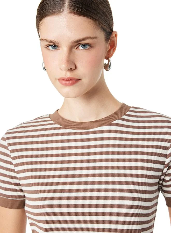 Koton  Striped Ringer T-Shirt for Women | Best Price UAE