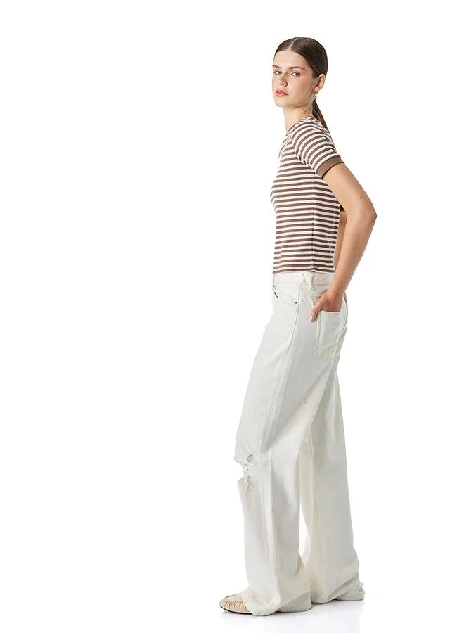 Koton  Striped Ringer T-Shirt for Women | Best Price UAE