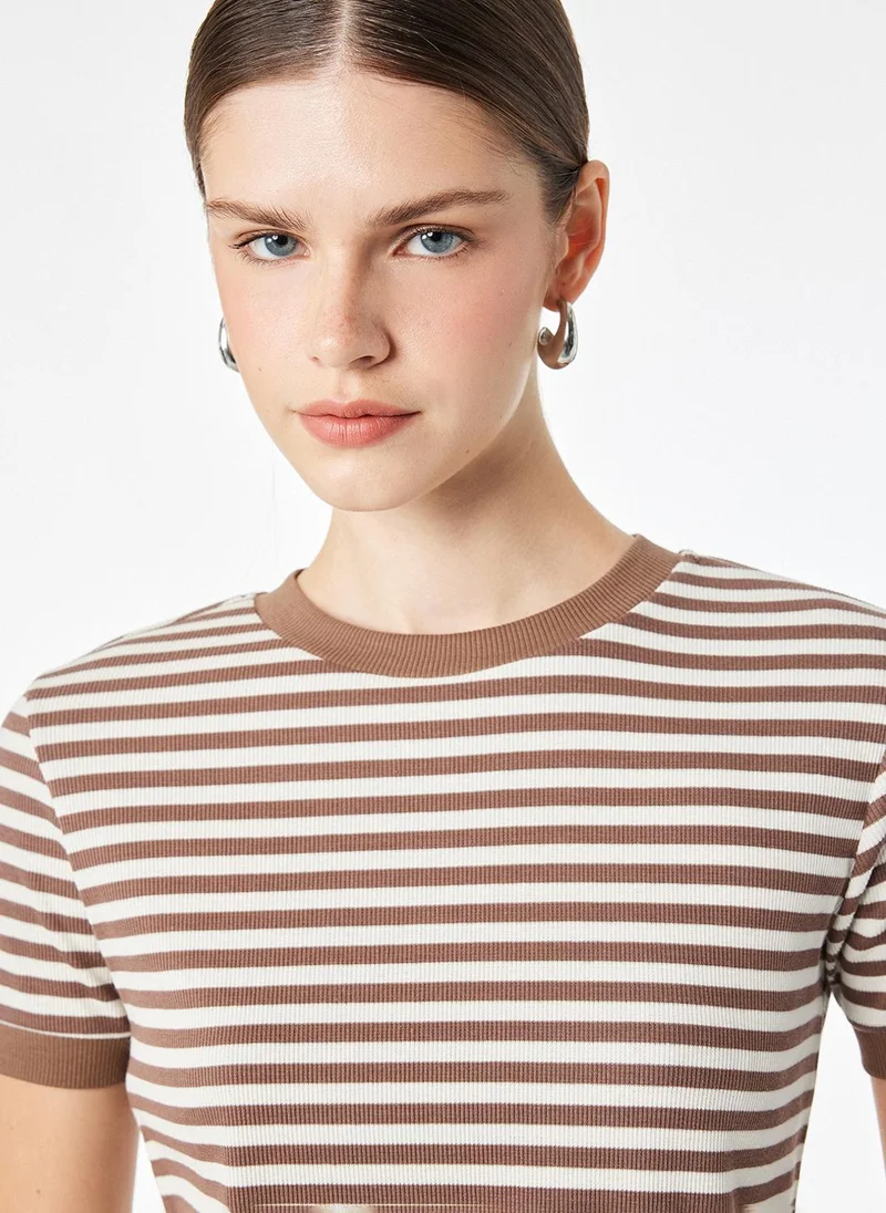 كوتون Striped Ringer T-Shirt