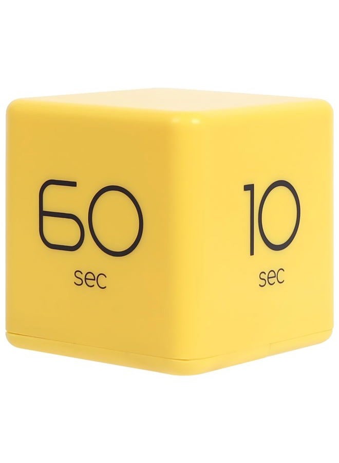 Mooas Cube Timer for Time Management, Kitchen, Kids, Workout, and Studying (Yellow) - Image 1