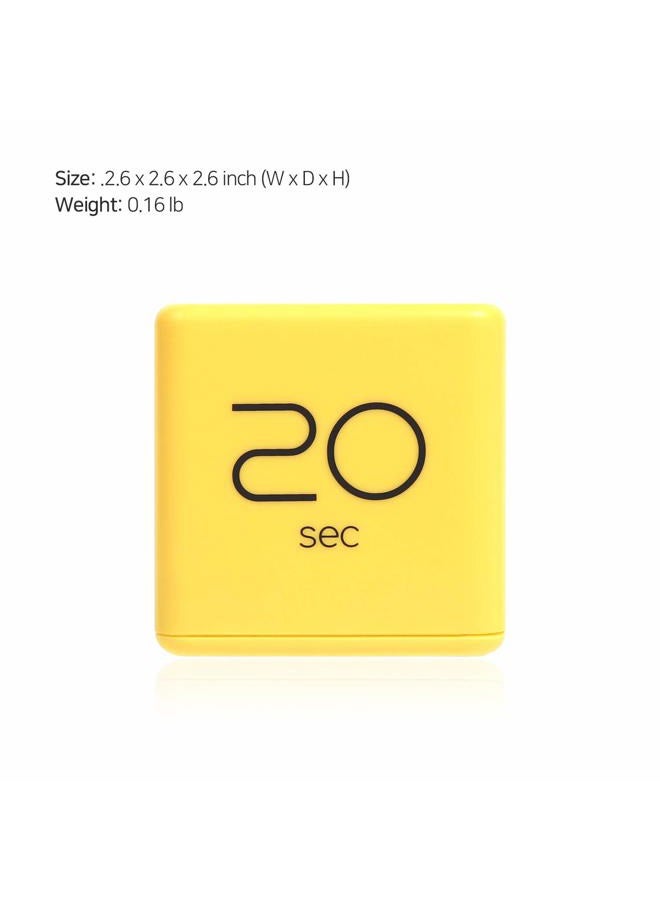 Mooas Cube Timer for Time Management, Kitchen, Kids, Workout, and Studying (Yellow) - Image 4