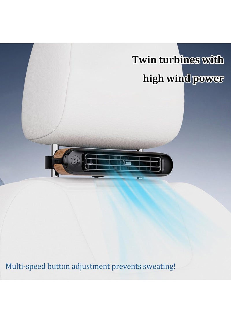 Loquat Rv Seat Breeze Fan, Car Fans Seat Cooling Fans, Usb Vehicle Seat Cooler, Car Seat Cooling Fan, 3 Wind Speeds, Car Vehicle Inddor Use, Cooling Air Fan Usb Powered for All Cars Vehicle Van Truck - Image 2