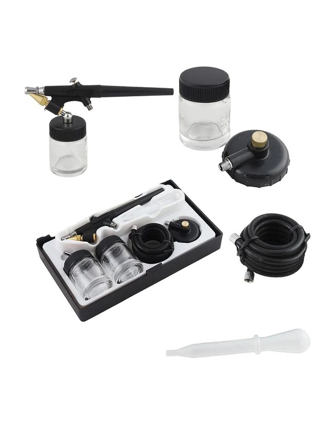0.8mm Black Siphon Feed Air Brush Set Spray Gun Artist Crafts Kit - Image 4