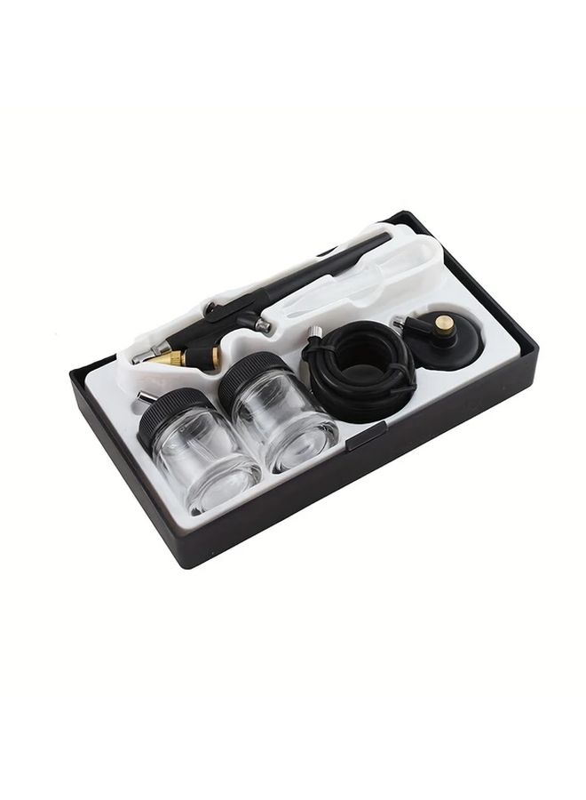 0.8mm Black Siphon Feed Air Brush Set Spray Gun Artist Crafts Kit - Image 5