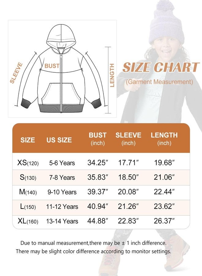 flygo جاكيت صوف بغطاء رأس مبطن بالفرو من فلايغو للجنسين، بسحاب أمامي، مناسب للأولاد والبنات، جاكيتات شتوية للأطفال (بنفسجي - مقاس XL)، بنفسجي، مقاس XL - Image 3