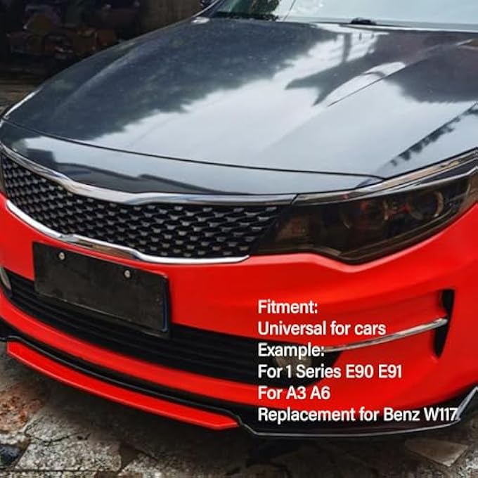 Fuchooky 170cm Front Bumper Spoiler Stylish Sturdy Front Bumper Lip Splitter with Support Bar For 1 Series E90 E91 - Image 4