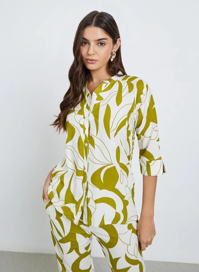 مكسيم كريشن Maxim Creation Women Abstract Print Top and Pants Co-Ords