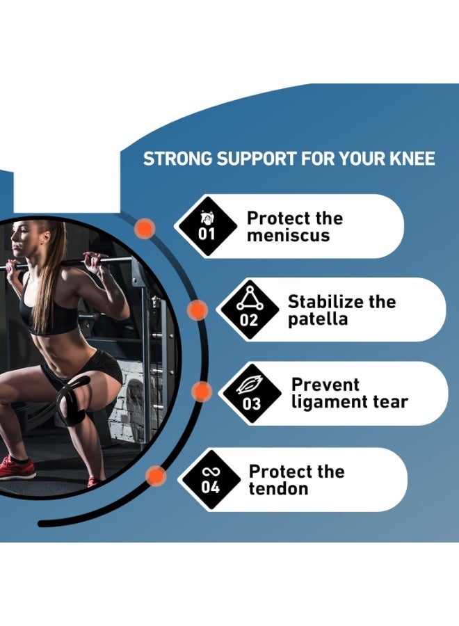 Cuken 10 Pcs PreCut Kinesiology Tape for Knees, Extra Adhesive Knee Tape for Knee Pain Relief Pre Cut, Anatomical for Maximum Hold, Waterproof&Hypoallergenic Cotton Latex-Free for Sports (Black) - Image 4