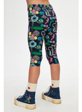 Lovetti Cutouts Animal Girls Patterned Knee-Length Capri  - Image 4