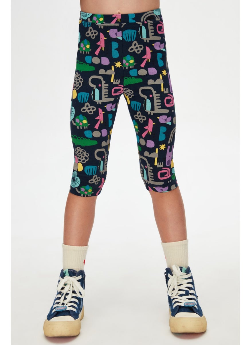 Lovetti Cutouts Animal Girls Patterned Knee-Length Capri  - Image 2