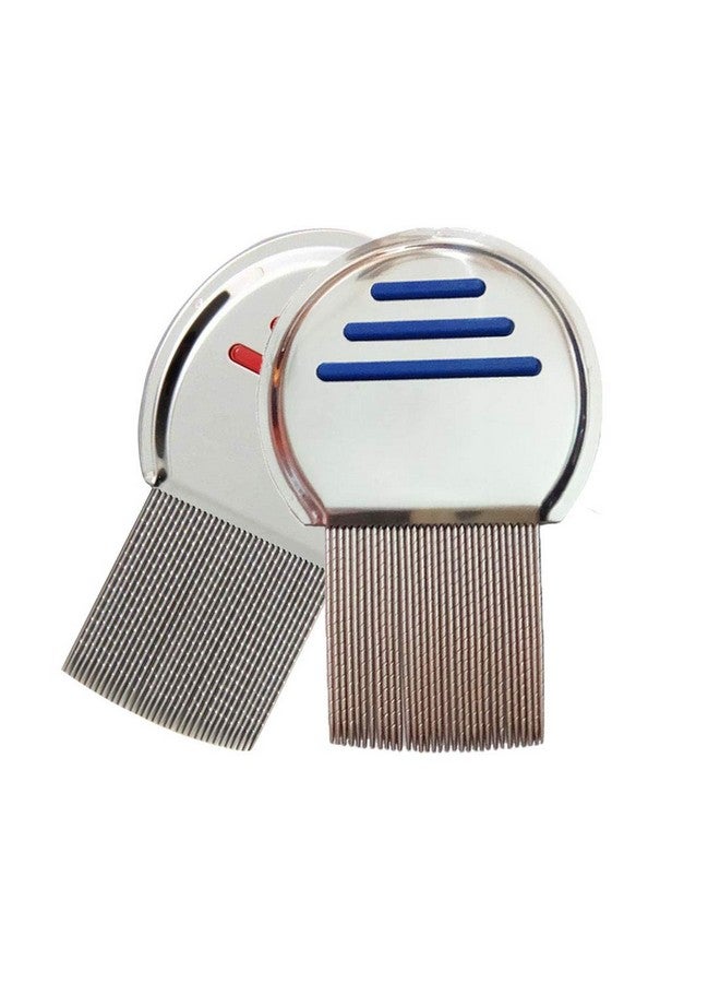 ZYOUNG 2 Pcs Stainless Steel Hair Dandruff Comb - Image 1