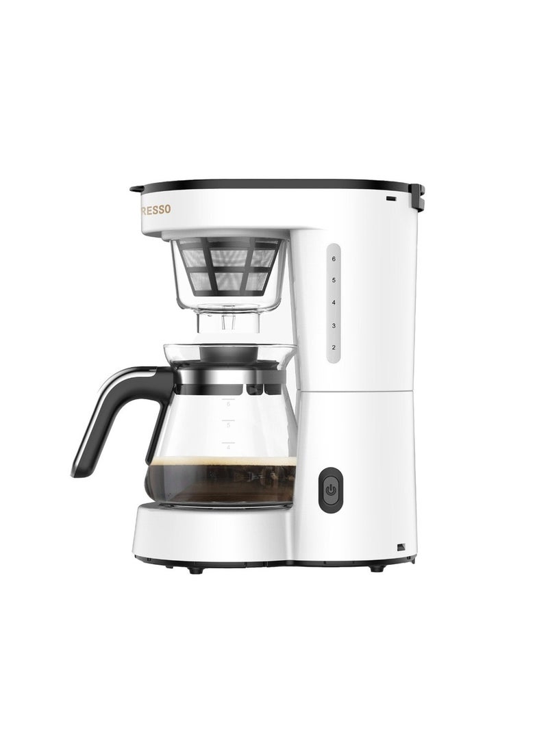 LePRESSO 4 Cup Glass Carafe Drip Coffee Machine BS plug 0.75L - White  - Image 3