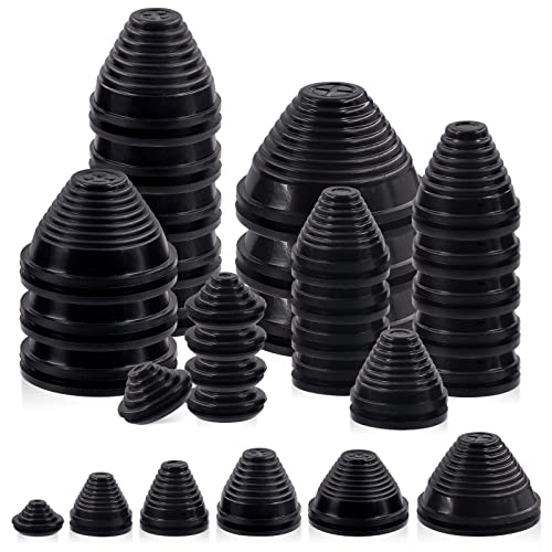 Glarks 26Pcs 6 Sizes Rubber Grommets Assortment Kit, 25mm/30mm/35mm/40mm/50mm/60mm Drill Hole Grommets Wire Protection Firewall Hole Plug for Wire, Plug, Plumbing - Image 1