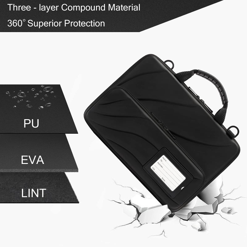 bug 17 Inch Laptop Case,Laptop Messenger Bag for Macbook Pro Air Chromebook HP Lenovo Work-in Computer Hard Shell Laptop Bag for Men Women with Pouch and Shoulder Strap - Image 5