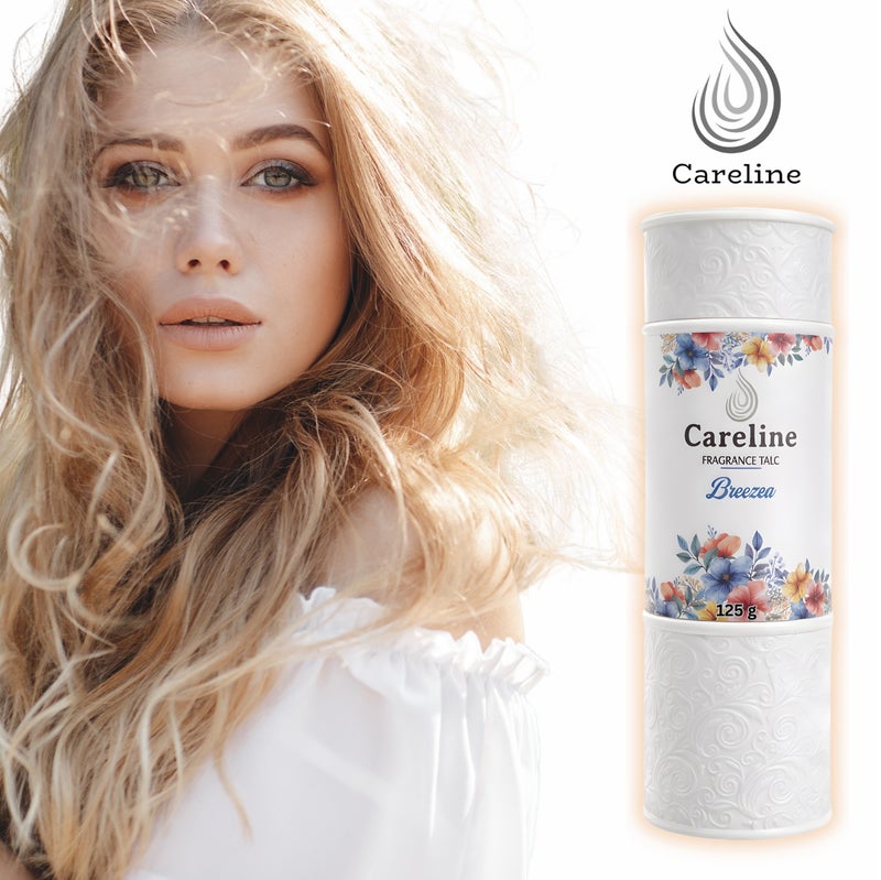 Careline Breezea Fragrance Talc  Powder, Long-Lasting Floral Freshness, 125g - Image 4
