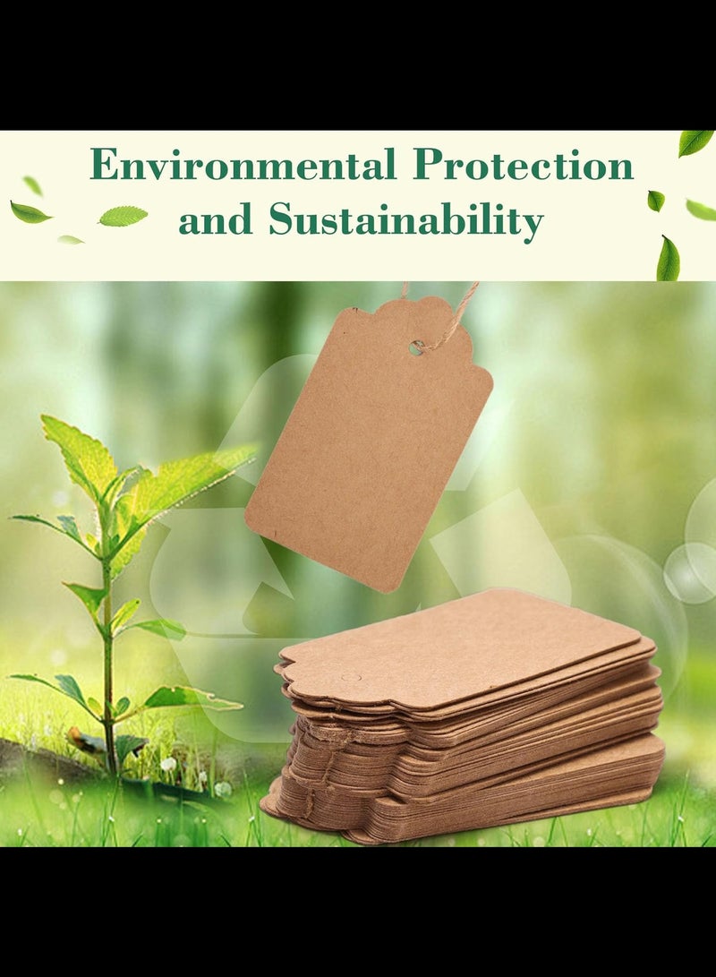 Generic 100pcs Kraft Paper Gift Tags with 100 String, Blank Gift Bags Tags Price Tags,Brown,4.3x7.1cm - Image 4