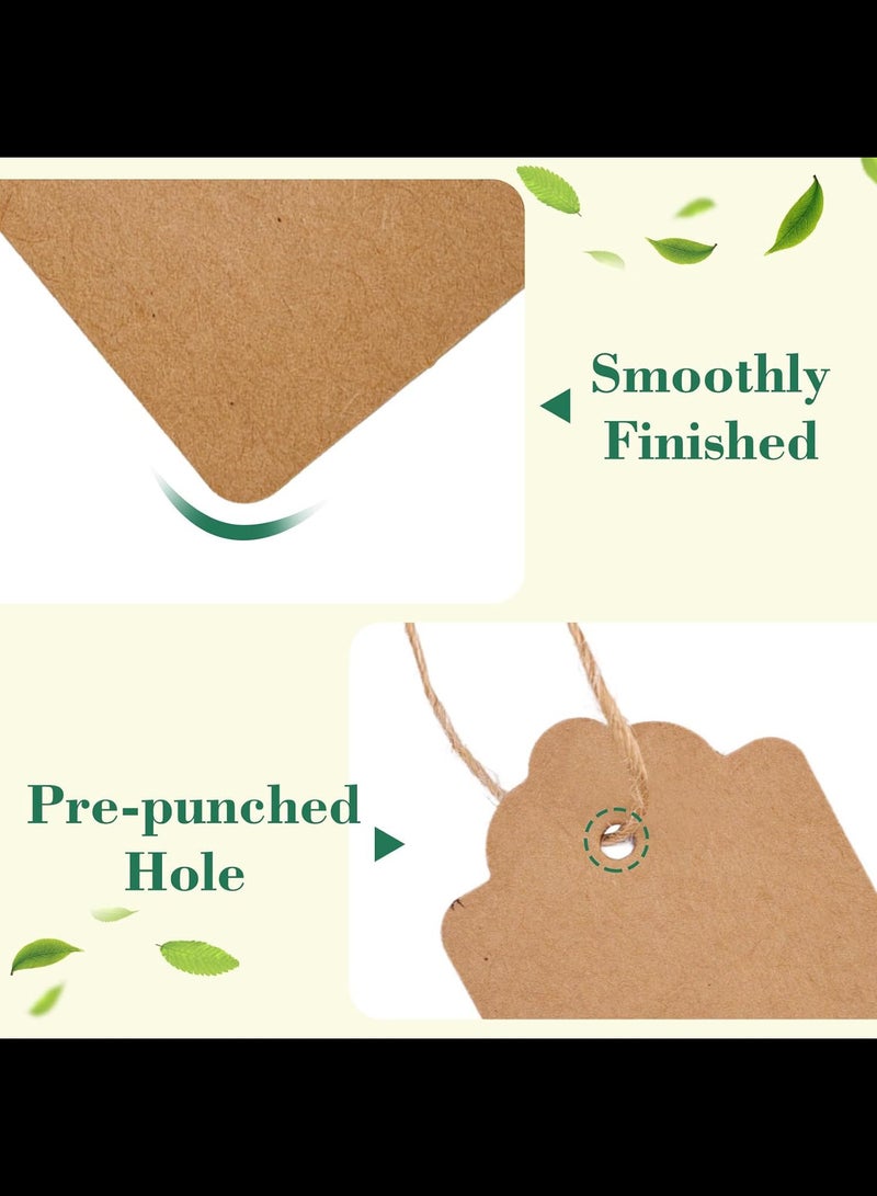 Generic 100pcs Kraft Paper Gift Tags with 100 String, Blank Gift Bags Tags Price Tags,Brown,4.3x7.1cm - Image 5