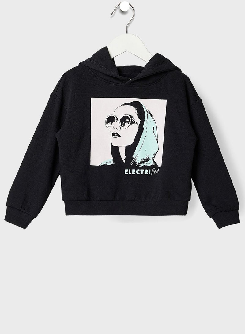 ONLY Kids Graphic Print Hoodie  - Image 1