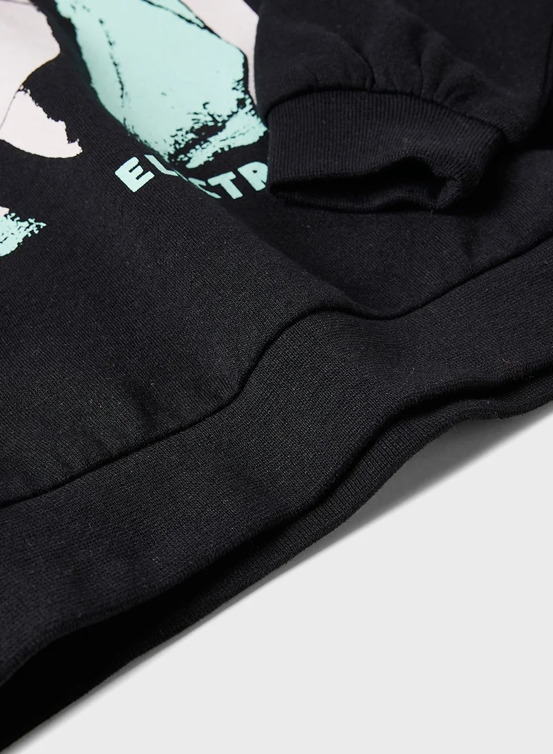 ONLY Kids Graphic Print Hoodie