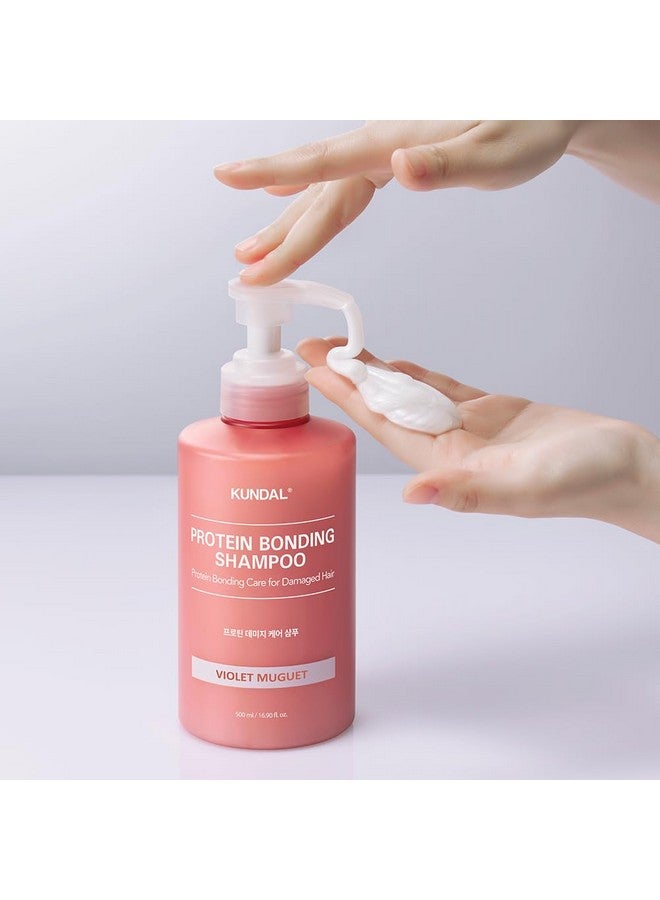 كاندال مجموعة شامبو وبلسم كوندال بروتين بوندينج [بنفسجي موجيت] - للعناية بالشعر الكوري، إصلاح التلف، التحكم في التجعد، الحماية من الحرارة، مركب بينك-جلام، 16.9 أونصة سائلة/ 6.76 أونصة سائلة (عبوة من قطعتين) - Image 4