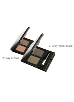 SKIN FOOD since 1957 Skinfood Choco Eyebrow Powder Cake From Real Cacao - Eyebrow Powder Duo Palette With Minerals - Great Gifts Ideas For Women, Mom, Teacher, Officemate, Sister, Best Friend (#1 Grey Khaki Black)  - Image 2