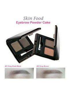 SKIN FOOD since 1957 Skinfood Choco Eyebrow Powder Cake From Real Cacao - Eyebrow Powder Duo Palette With Minerals - Great Gifts Ideas For Women, Mom, Teacher, Officemate, Sister, Best Friend (#1 Grey Khaki Black)  - Image 4
