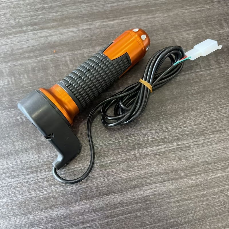 Pair Orange And Black Motorcycle Throttle Grip Comfortable Handle - Image 4