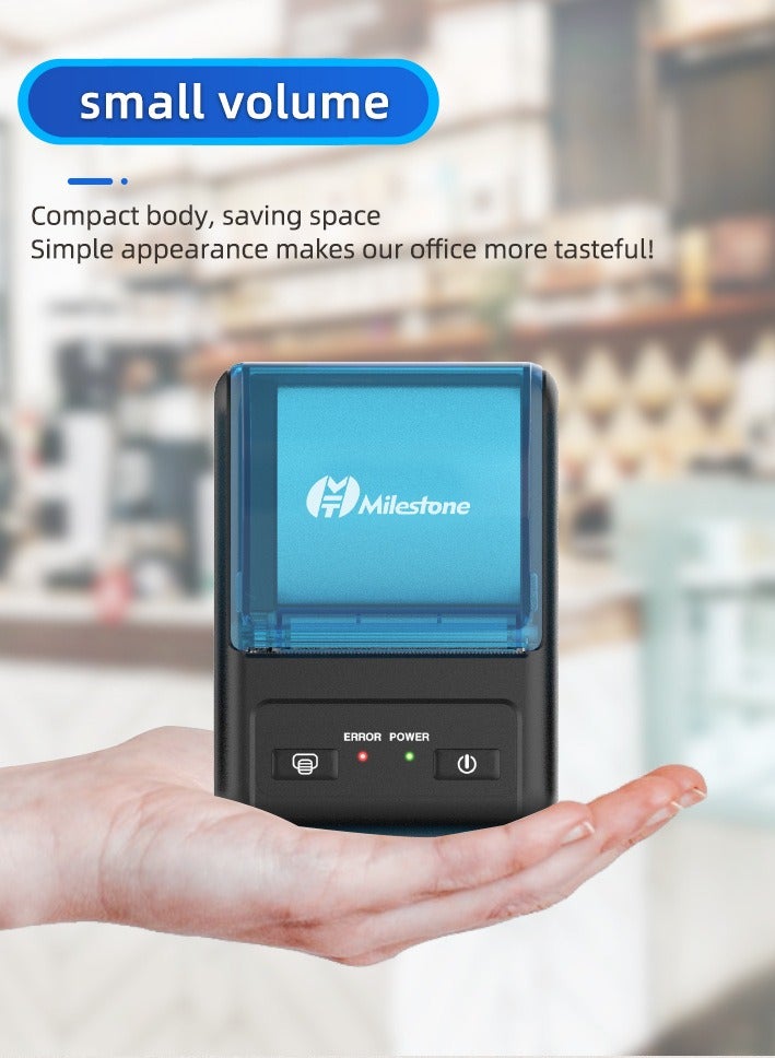 Milestone MHT-P11 58mm Portable Thermal Receipt Printer Support BT/USB Connection for Supermarket Restaurant Store Warehouse  - Image 5