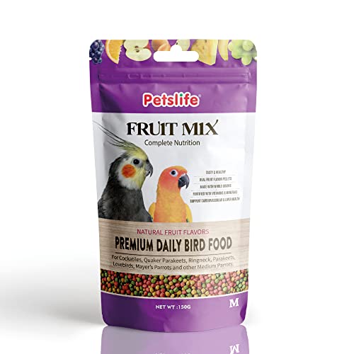 PETSLIFE Fruit Mix Medium Bird Food, 150gm - Image 1