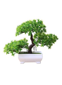 Generic Artificial Bonsai Pine Potted Plant Green 