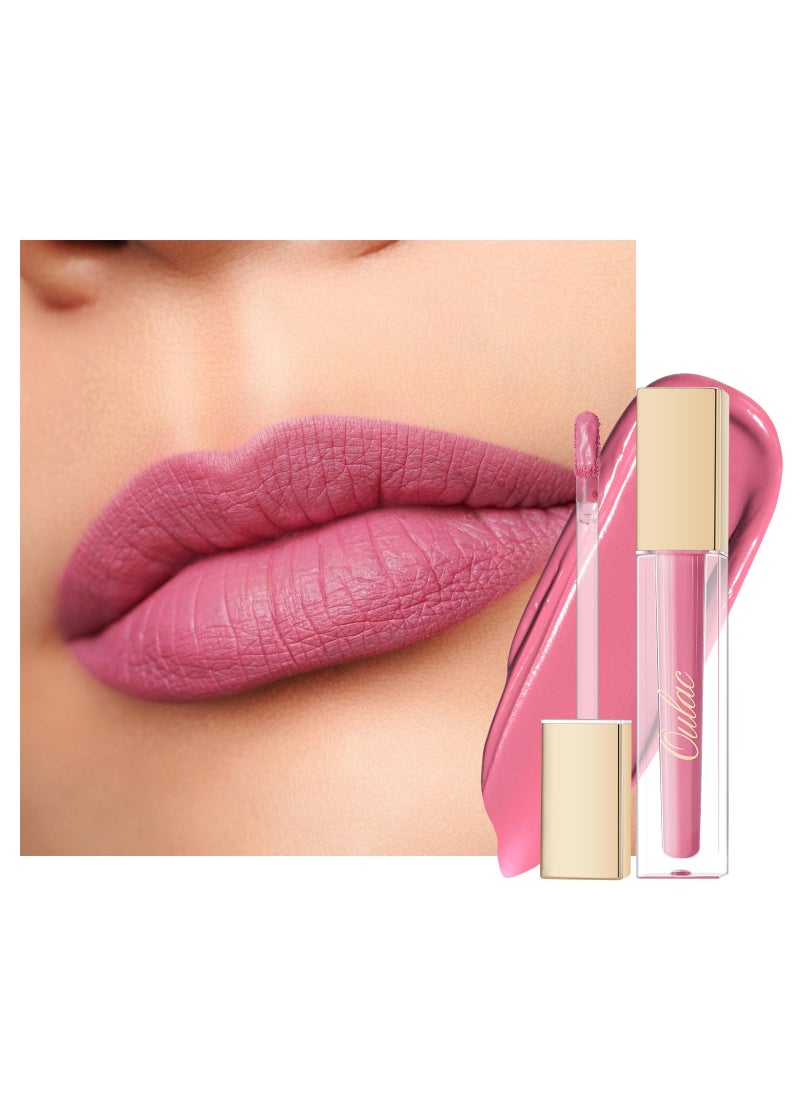 Oulac Oulac Matte Liquid Pink Lipstick for Women Baby Pink Long Lasting High Impact Lip Color Waterproof Creamy Formula Lip stick with Vitamin E Vegan  CrueltyFree 45ml M25 