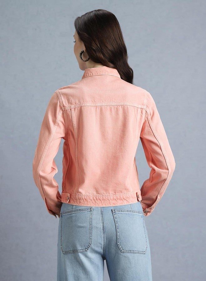 INKD Women's Overdyed Trucker Denim Jacket - Jacket for Women | 100% Cotton | Double Flap Pocket | Regular Fit | Full Sleeve Jacket - Image 2