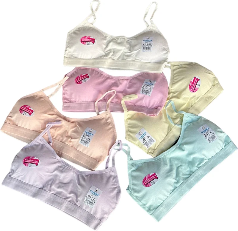 Katmirra Tutku Dondeza Young Girl Rope Strap Padded Bustier Training Bra Half Tank 6-Piece