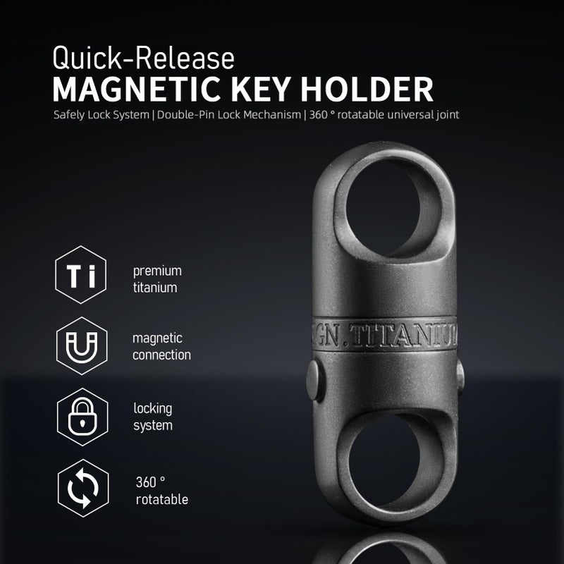 FEGVE Magnetic Quick Release Keychain â€“ One-Hand Detachable Magnet Connector with Secure Lock for Valet & EDC Use - Image 5