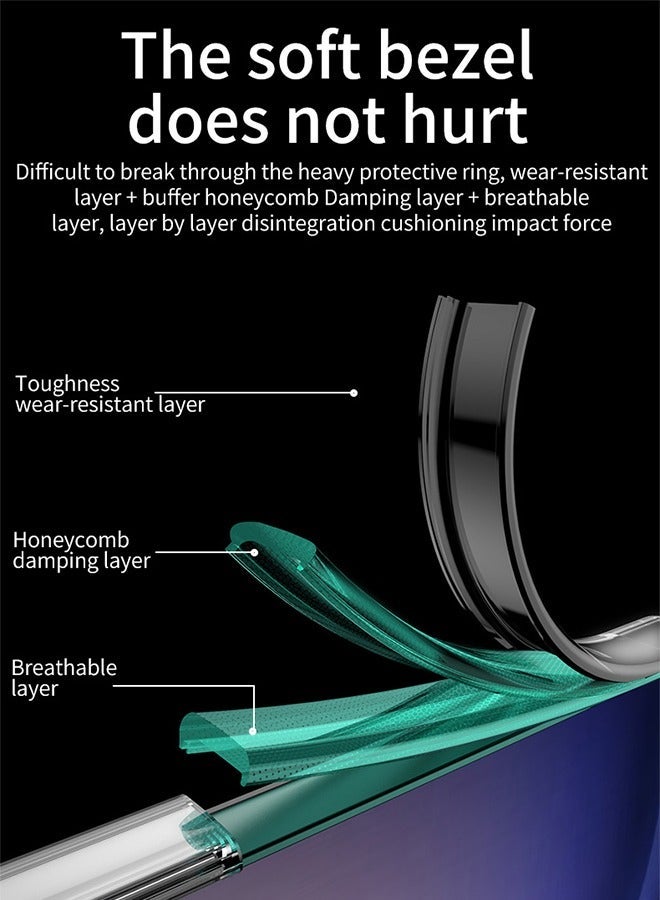 DUNISO Samsung Galaxy S24 Ultra Phone Case Full Body Protective Phone Cover Anti-fall Anti-fingerprint Phone Case with Wristband for Samsung Galaxy S24 Ultra 5G Phone Case - Image 4