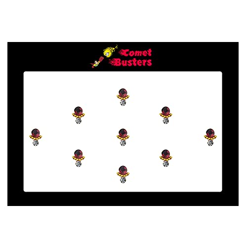 Comet Busters Maroon And Silver Stone Bindis (BV905) - Image 4