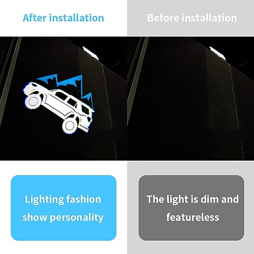 akarin 2 PCS LED Car Door Logo Lights Compatible for 4Runner 2010present Courtesy Projector Laser Welcome Light Puddle Lamp Car Accessories for 4Runner 2010presentBlue - Image 3