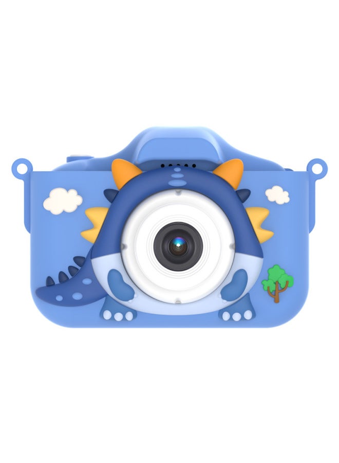 Generic Children's Camera Wifi Children's Digital Camera Mini Dual Camera HD Cartoon Toy Camera Cross-border-Body Color:X12s Dinosaur Blue-HD Front And Rear Dual Photography  - Image 1