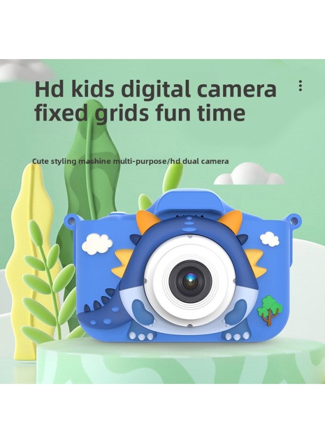 Generic Children's Camera Wifi Children's Digital Camera Mini Dual Camera HD Cartoon Toy Camera Cross-border-Body Color:X12s Dinosaur Blue-HD Front And Rear Dual Photography  - Image 3