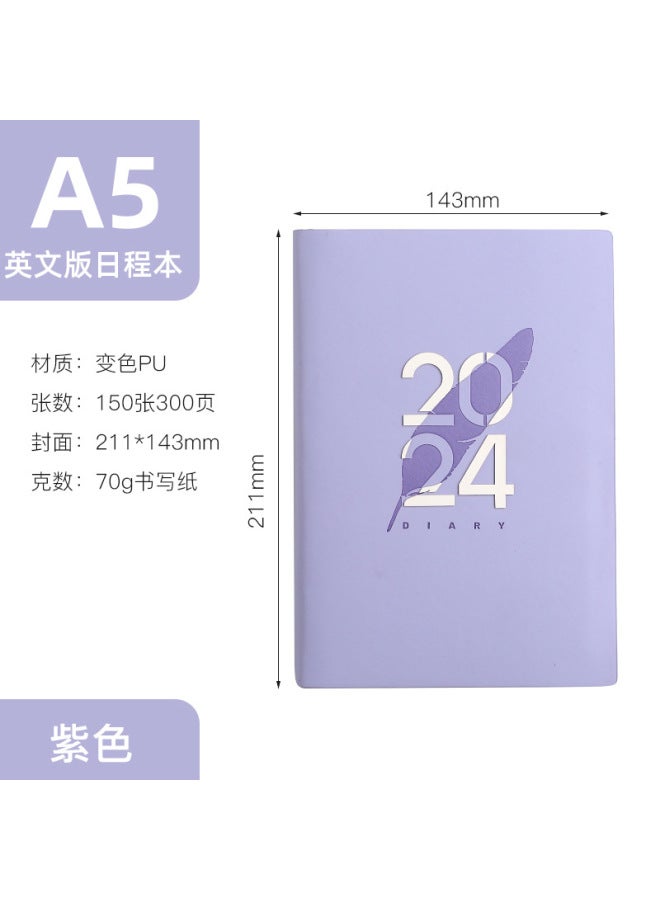 QUICK English Day Book 365 Days Daily Plan Book Spanish Time Management Notebook - Image 1