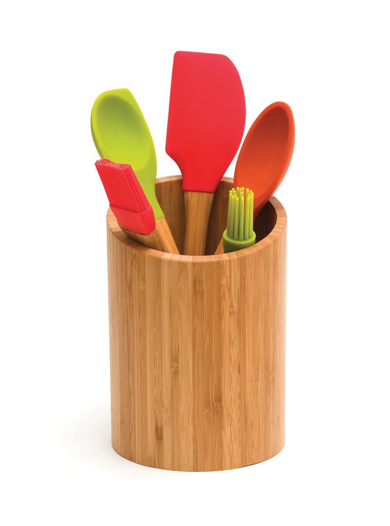 Lipper International 8827 Bamboo Wood Kitchen Tool Holder  5-1/2"" x 8"" - Image 2