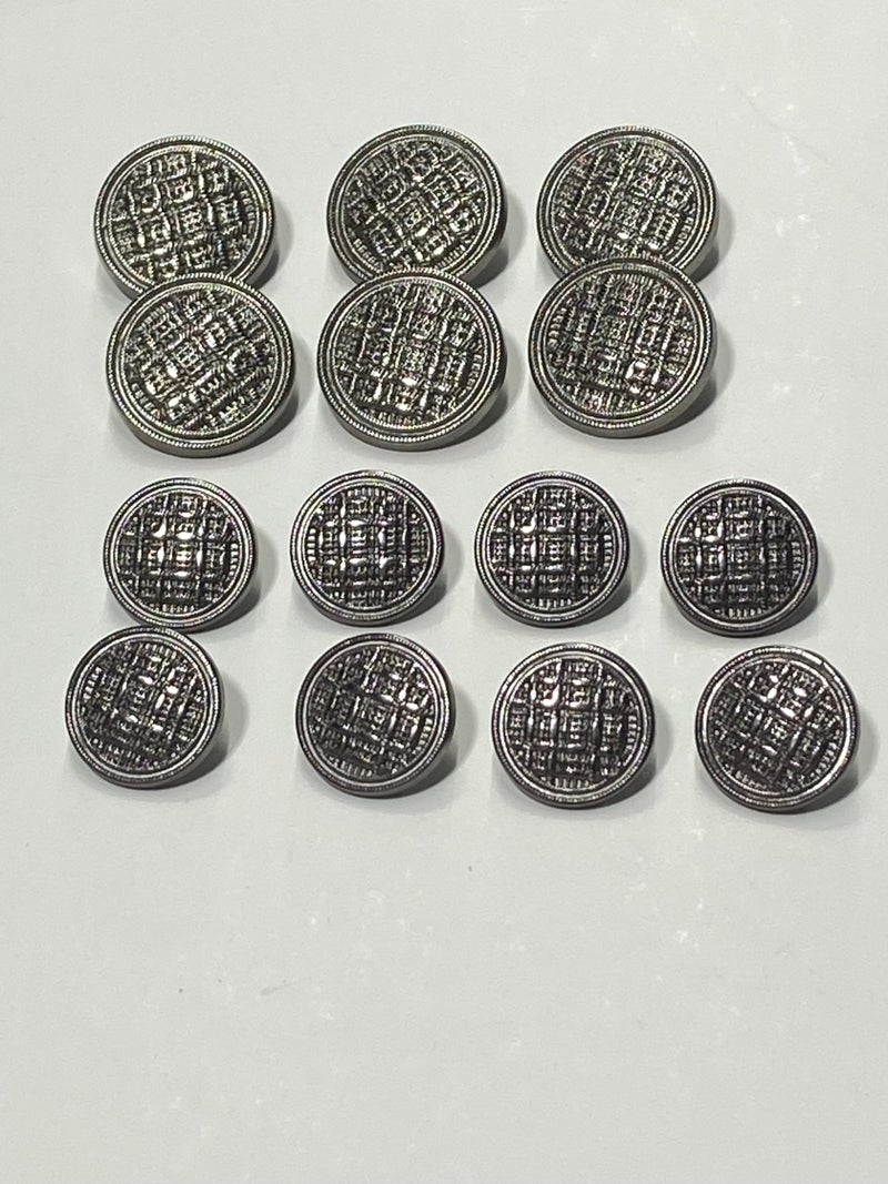 Karan Tuhafiye Karan Haberdashery Blazer Jacket Button Set Wicker Model Anthracite - Image 1