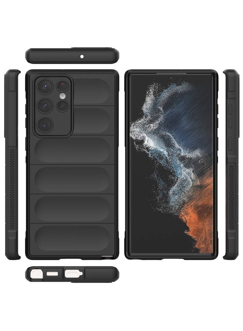 انبلاك جراب خلفي متوافق مع سامسونج جالاكسي S22 الترا ماجيك من انبلاك (اسود) - Image 3