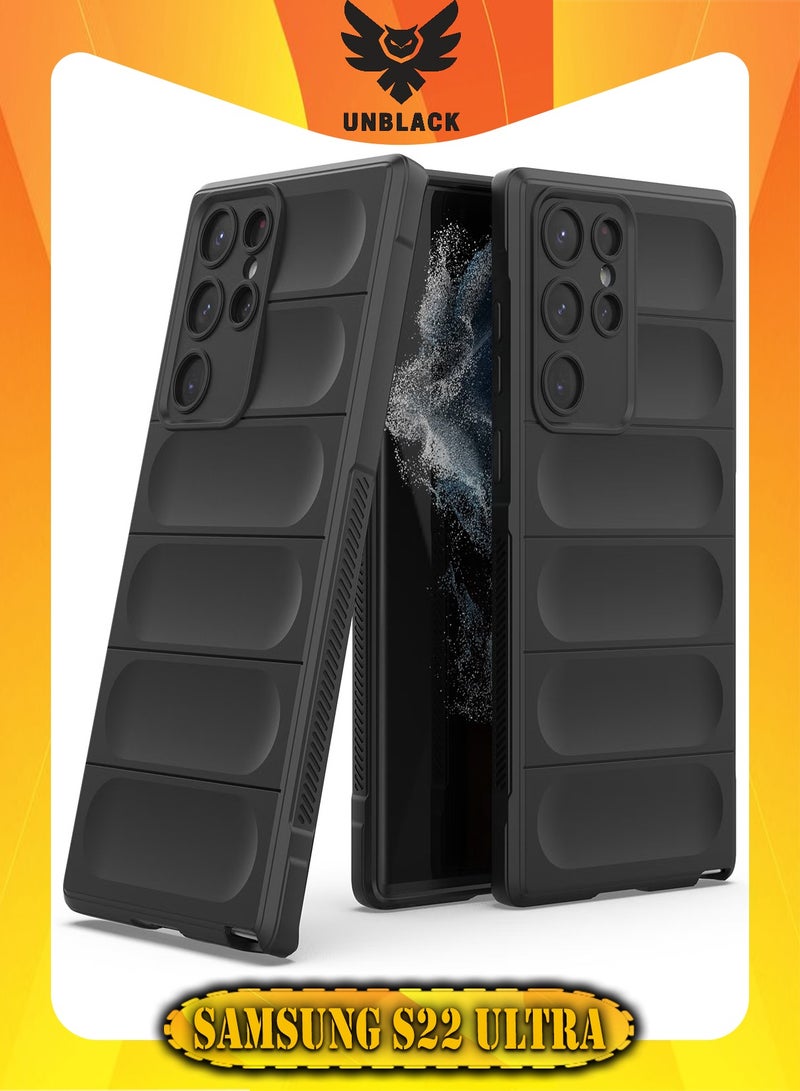 انبلاك جراب خلفي متوافق مع سامسونج جالاكسي S22 الترا ماجيك من انبلاك (اسود) - Image 1