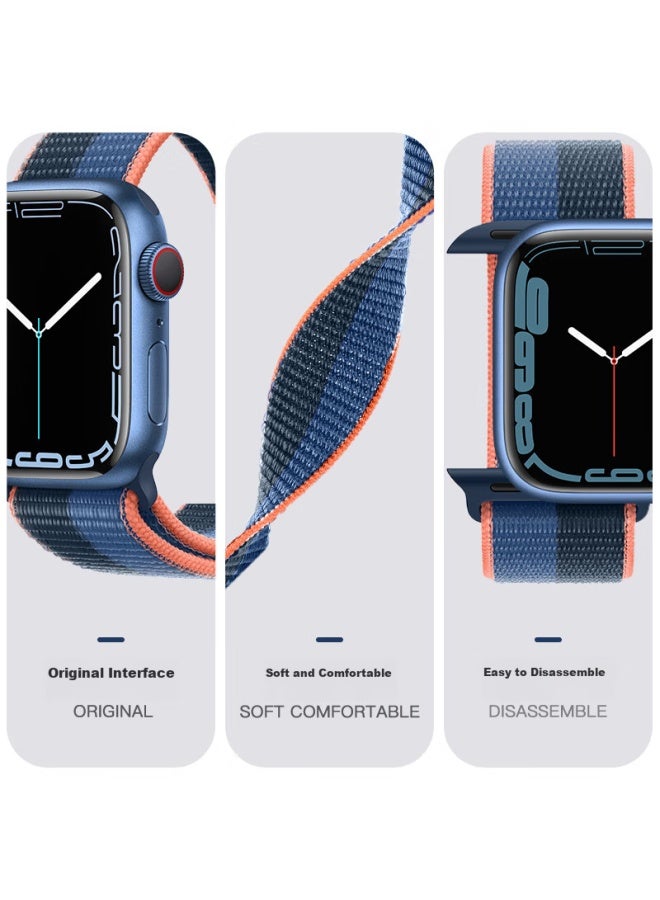 Bho مناسب لأشرطة Apple Watch، أشرطة Apple Watch S10/ultra2 الجديدة، أشرطة Iwatch S9/8/7/6/5/se الرياضية من النايلون ذات الحلقة - Image 5